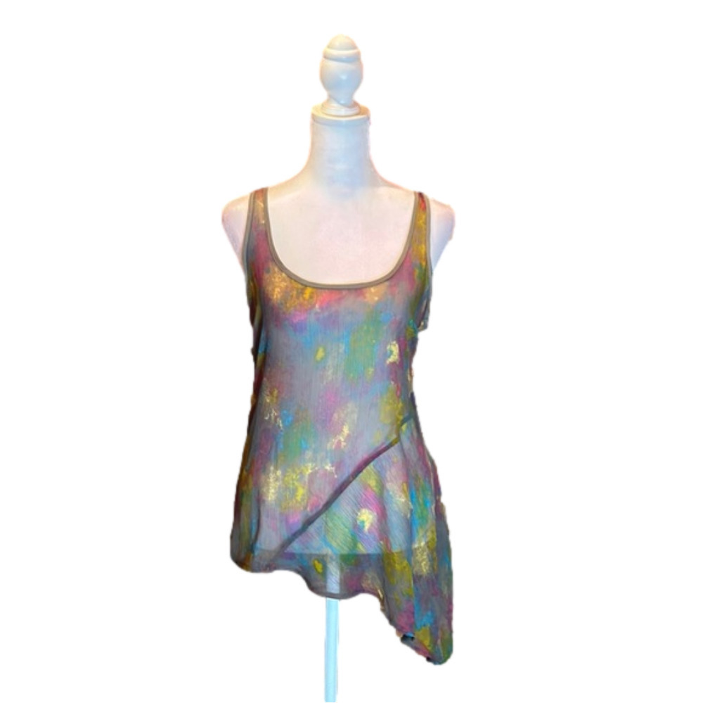 HANG TEN Multicolor Sheer Tank Top Size S
